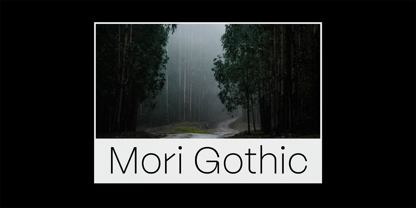 Beispiel einer Mori Gothic-Schriftart #9